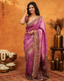 Royal Magenta Banarasi Silk Saree with Intricate Zari Border & Rich Woven Pallu | Designer Wedding & Festive Wear Saree