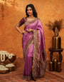 Royal Magenta Banarasi Silk Saree with Rich Zari Border & Traditional Woven Pallu | Designer Wedding & Festive Wear Saree
