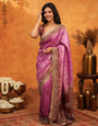 Royal Magenta Banarasi Silk Saree with Intricate Zari Border & Rich Woven Pallu | Designer Wedding & Festive Wear Saree